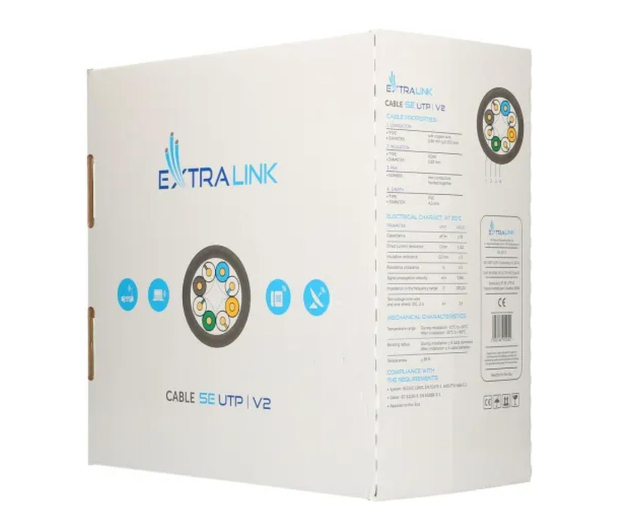 ExtraLink CAT5E UTP (U/UTP) V2 Wewnętrzny Kabel sieciowy 305M - 1543970 - zdjęcie 3